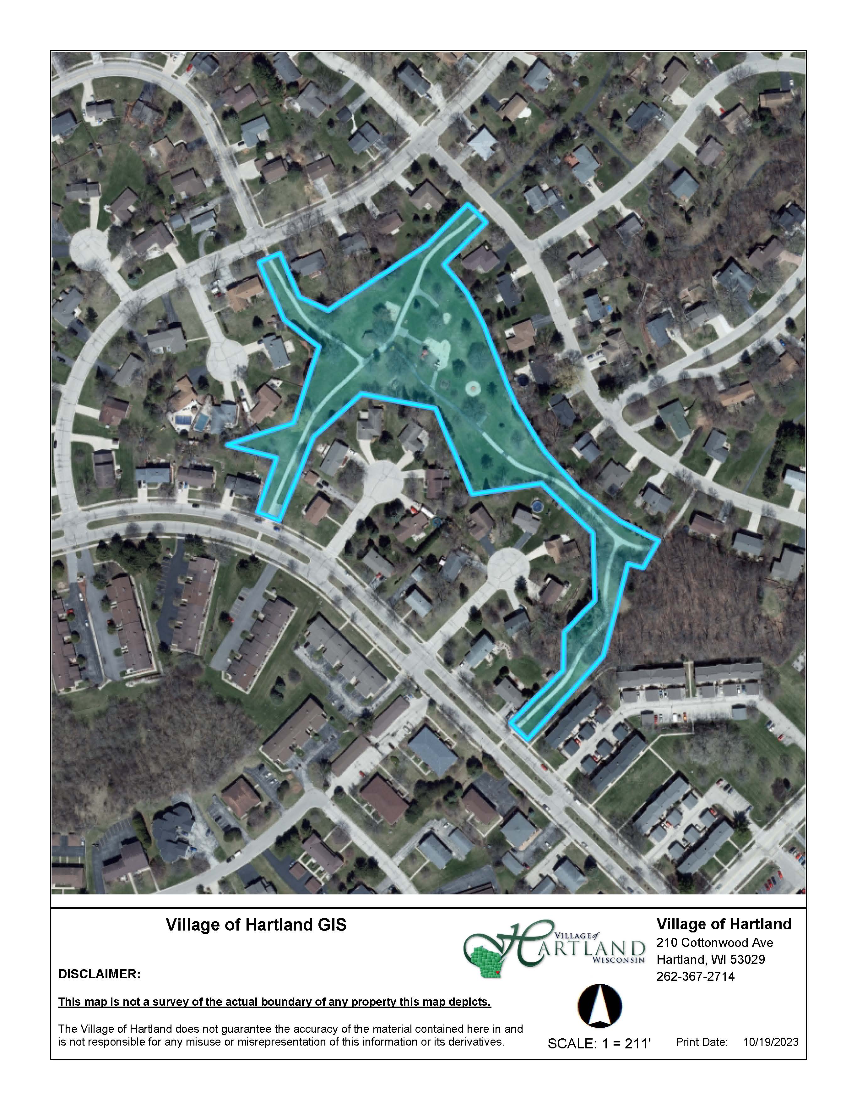 Aerial view of Castle Park