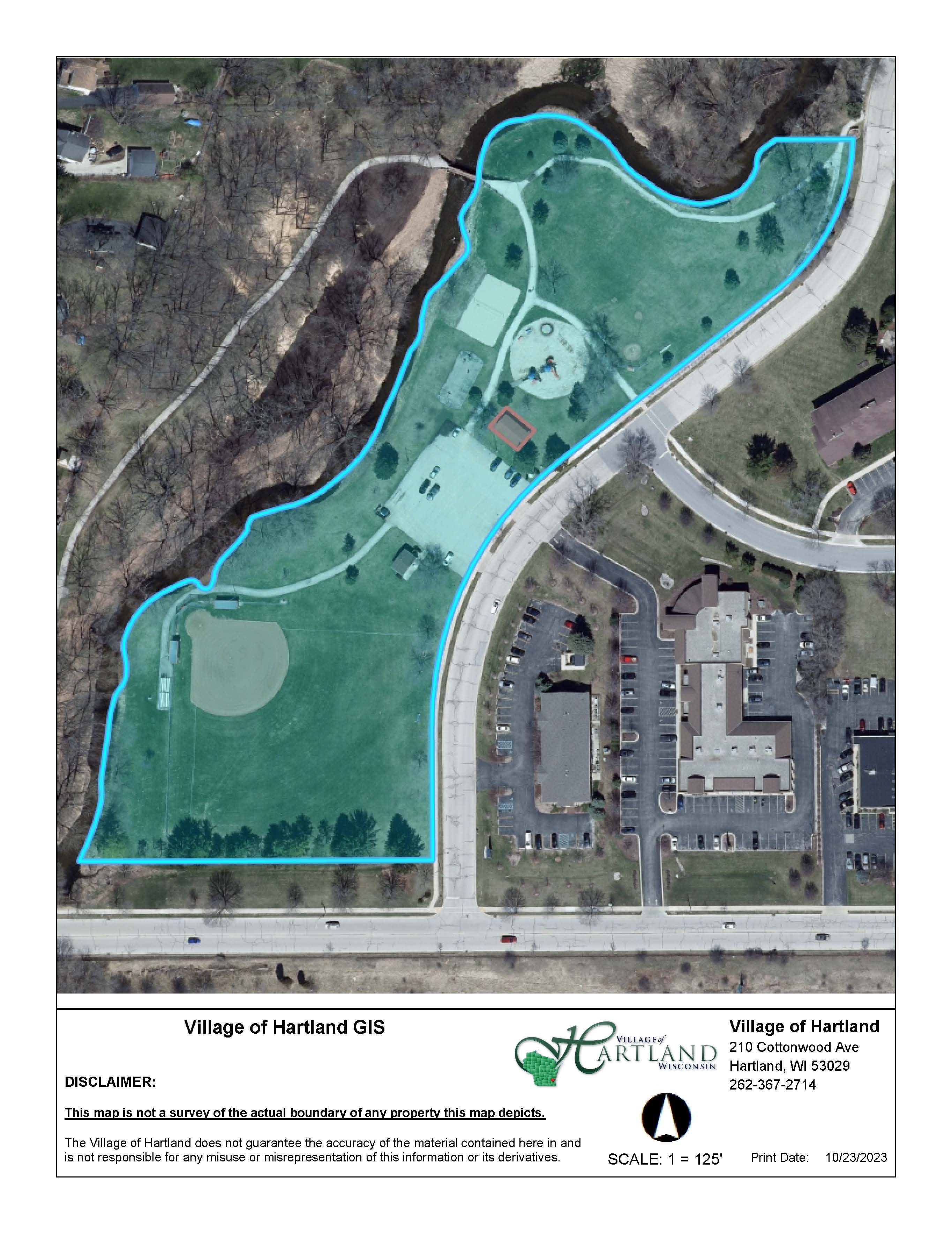 Aerial View of Hartbrook Park